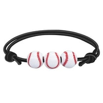 SUSHANG Bracelet Basketball Baseball Bracelet Wax Line Tennis Rugby Bracelet Boys Girls Sports Jewelry