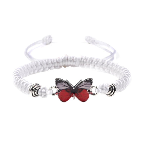 SUSHANG Bracelet Butterfly Bracelets for Teen Girls Adjustable String Butterfly Bracelets for Women Cute Butterfly Charm Bracelets