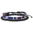 thumbnail image 1 of SUSHANG Braided Bead Bracelet Bohemia Handmade Weave Bead Beach Festival Adjustable Bracelet Set of 2 Men Women Accessories, 1 of 8