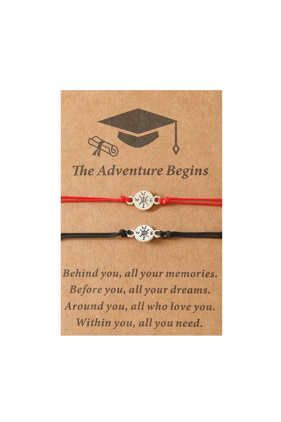 Braided Bracelet 1PC Graduation Bracelet Gifts for Her Him 2022 Graduate College High School Inspirational Gifts for Women Girls Graduation Card Bracelet