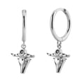 thumbnail image 1 of SUSHANG Bull Head Statement Earrings Personality Animal Earrings Bull Head Earrings Black Diamonds Bull Head Personality Earrings Simple Animal Earrings, 1 of 4