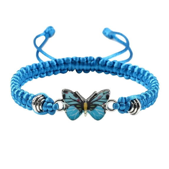 SUSHANG Butterfly Bracelet Butterfly Bracelets for Teen Girls Adjustable String Butterfly Bracelets for Women Cute Butterfly Charm Bracelets
