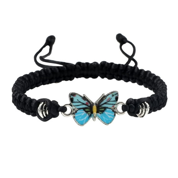 SUSHANG Butterfly Bracelet Butterfly Bracelets for Teen Girls Adjustable String Butterfly Bracelets for Women Cute Butterfly Charm Bracelets
