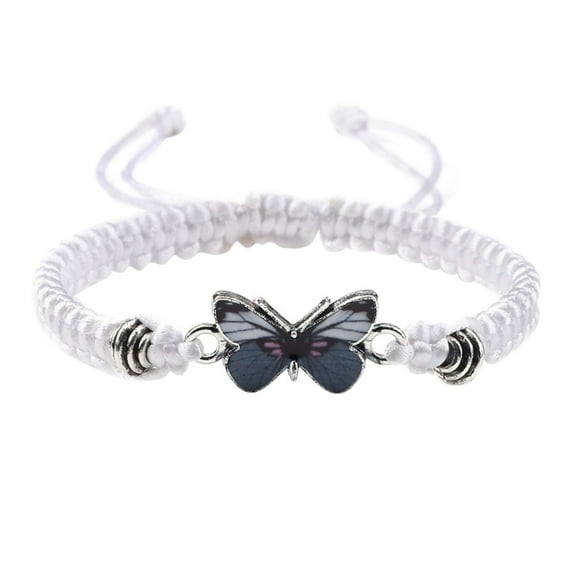 SUSHANG Butterfly Bracelet Butterfly Bracelets for Teen Girls Adjustable String Butterfly Bracelets for Women Cute Butterfly Charm Bracelets