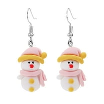 SUSHANG Christmas Earrings Christmas Series Resin Snowman Earrings Cute Snowman Earrings Creative