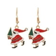 thumbnail image 1 of SUSHANG Christmas Earrings Christmas Tree Bell Earrings Christmas Creative Holiday Party Earrings Jewelry Hoop Earrings Women, 1 of 3