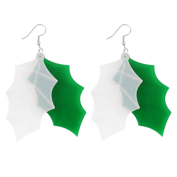 SUSHANG Christmas Earrings Ladies Fashion Christmas Acrylic Christmas Earrings Sweet Christmas Wreath Christmas Tree Snowman Earrings