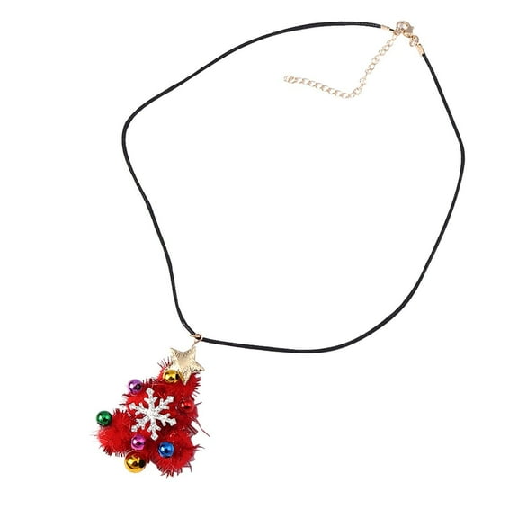 SUSHANG Christmas Tree Earrings Christmas Jewelry Earrings and Necklace with Tree Snowman and Bell Design Christmas Tree Bell Earrings Christmas Creative Holiday Party Earrings Hoop Earrings