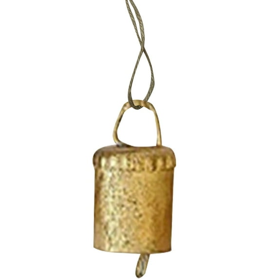 SUSHANG Christmas Vintage-Style Bell Decorations with Hanging String - Classic Construction and Finish for Tree Decor, Gift Wrapping and Holiday Styling, Easy Installation