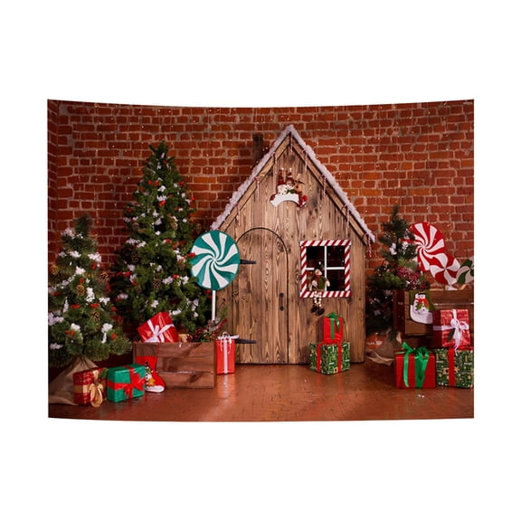 SUSHANG Clearance Christmas Background Tapestry Christmas Background Fabric Studio Shot Christmas Pattern Photography Background Blanket
