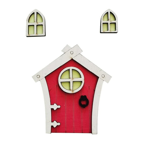 SUSHANG Clearance Christmas Mini House Door House Miniature Home and Door Door Window Tree Decoration for Yard Tree Home Decor