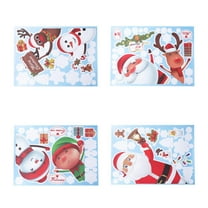 SUSHANG Clearance Christmas Stickers 213Pcs Christmas Window Clings Stickers Christmas Decorations Santa A Deer Snowman Small Gifts Christmas Decals Can The Sticker Used for Christmas