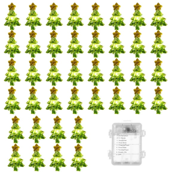 SUSHANG Clearance Christmas Tree Shaped Light String Flashing 8 Xmas Lights Led Décor Battery String Modes Christmas Led Light