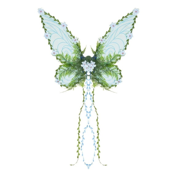 SUSHANG Colorful Artificial Butterfly Wing Decoration - Elegent Floral Vine Accessories for Women, Festival Costume Headpiece, Fairy Garden Party Decor, 3D Spring Leaf Design