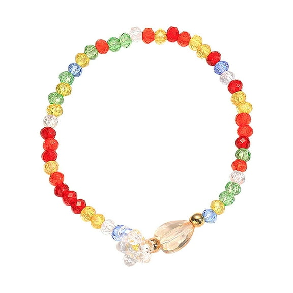 SUSHANG Colorful Beaded Bracelets Beautiful Crystal Bracelet Jewelry Gifts for Friends and Lovers Christmas Birthday Gifts for Mom and Wife