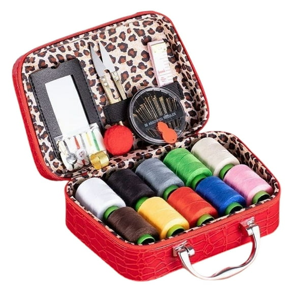 SUSHANG Complete Sewing Kit with Big Eye Needles Set - Long & Thin Handmade Quilting and Sewing Needles for DIY Crafts, Portable Working Kit for Emergency Repairs and Projects