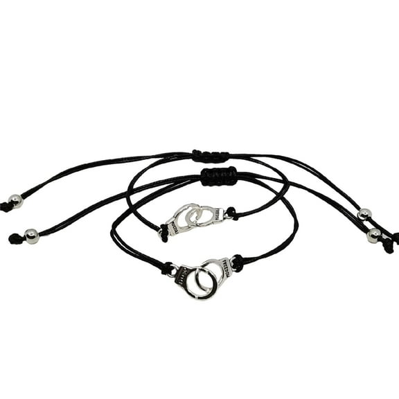 SUSHANG Couple Friendship Handcuffs Bracelet Teenage Handmade Couple Sisters Friend Pairing Friendship Family Bracelet Bracelets