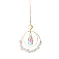 thumbnail image 1 of SUSHANG Crystal Suncatchers for Window Hanging Sun Catcher Top Glass Double Rings Moon For Car Chandelier Garden Window Hanging Ornament Rainbow Maker Colorful Home Decor Housewarming Gifts, 1 of 4
