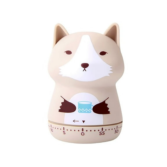 SUSHANG Cute Animal Kitchen Timer - 4 Styles Mini Mechanical Timer 60-Minute Countdown Alarm Clock for Cooking, Baking, Study - Fun Time Management Tool for Children