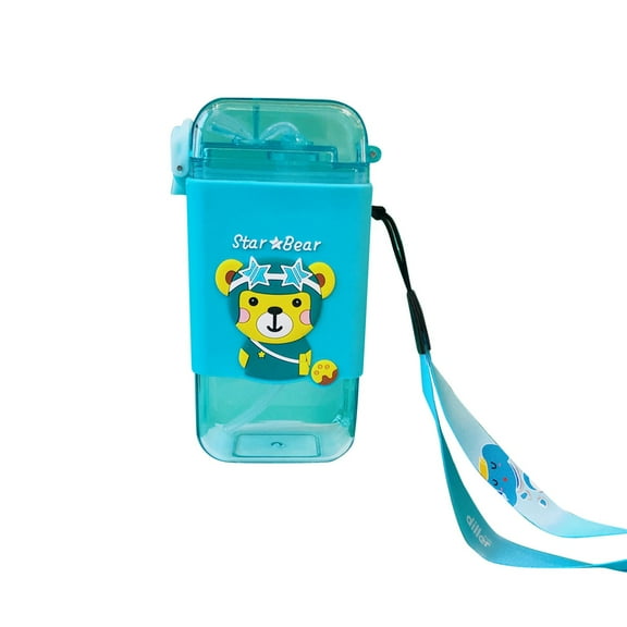 SUSHANG Cute Water Bottle for Kids Unique Ice Cream Shape Water Cup Kawaii Popsicle Popsicle Cup for School Girls and Boys, BPA-Free