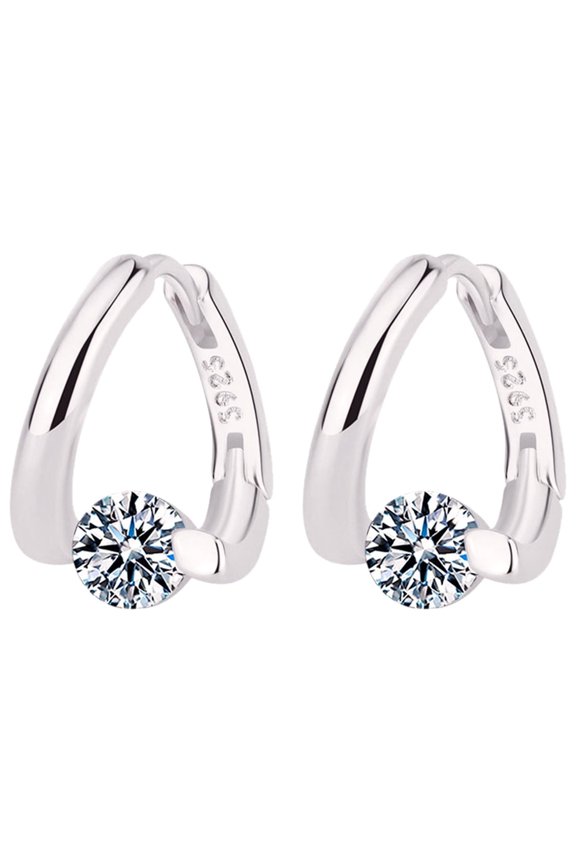 Diamond Round Earrings Womens Tall Stud Earrings Rhinestones Earrings Gold Diamon Stud Earrings Unique Design Can Highlight Your Appearance Present for Her