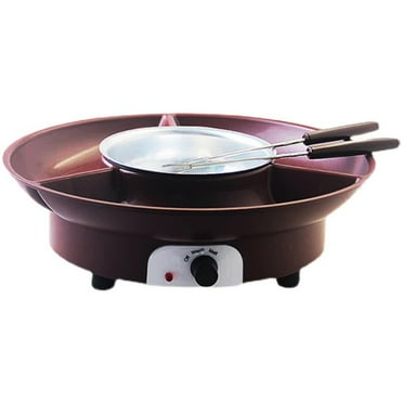 SUSHANG Dippin' Delights Premium Fondue Pot Electric Set -Melting Pot Fondue Pot Set For And Cheese With Dipping Forks 9 Ounce Detachable Bowl For Melts Cheese Melts