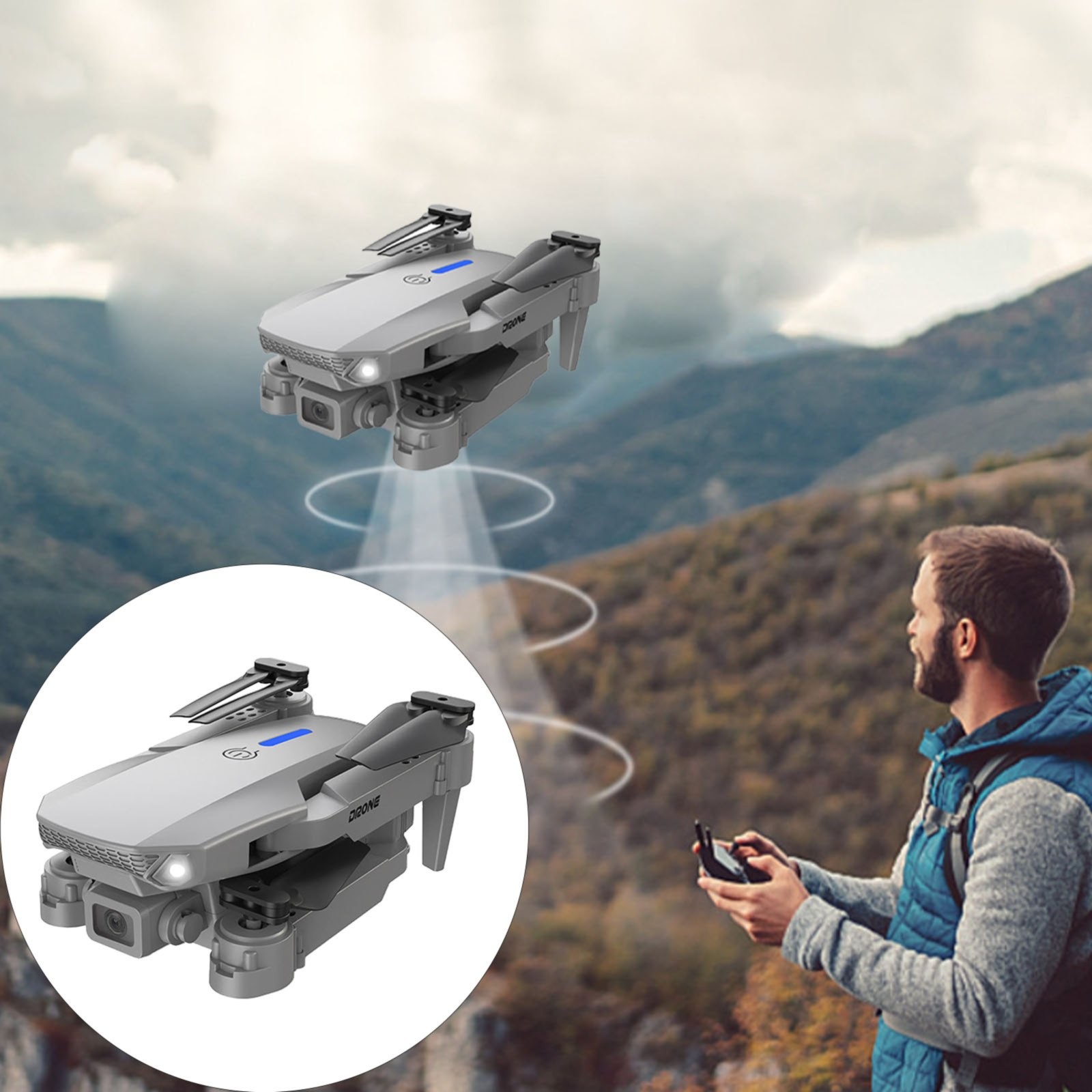 SUSHANG Drone with Camera 1080P HD FPV Foldable Drone for Beginners and ...
