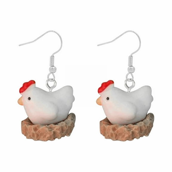 SUSHANG Earrings A Pair of Earrings Easter Chicken Nest and Egg Earrings Personalized Earrings Holiday Wear Jewelry Gift