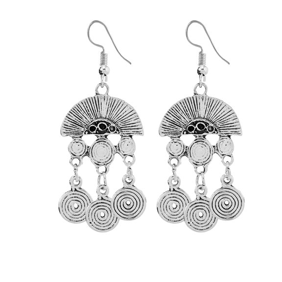 SUSHANG Earrings Fashion Personality Temperament Flower Leaves Tassel Dreamcatcher Earrings for Women Jewelry Gifts