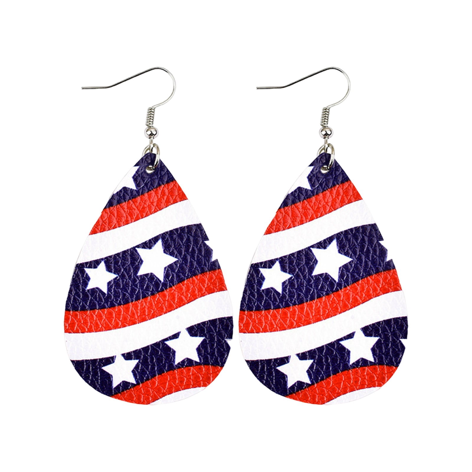 SUSHANG Earrings Independence Day Leather Earrings with Water Drop ...