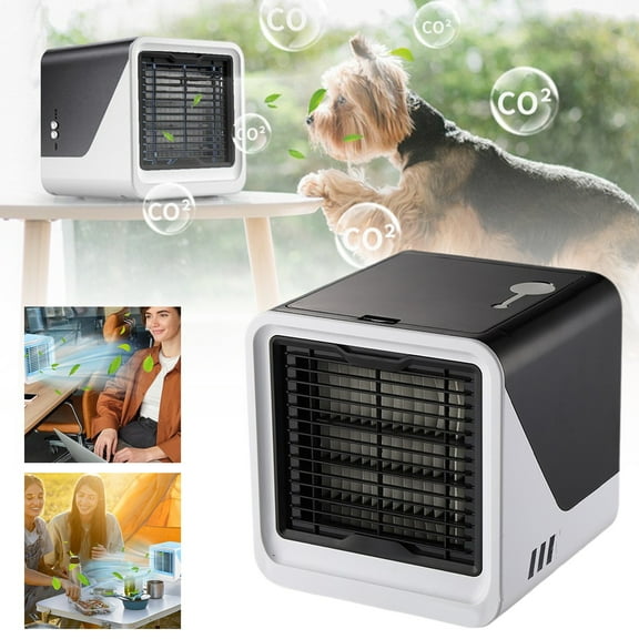 SUSHANG Evaporative Air Cooler Fan, Portable Mini Air Conditioner with 3 Speeds & 7 Color Lights, USB Quiet Air Cooler for Home, Office, Bedroom, Camping, Travel, Sport and Cooking