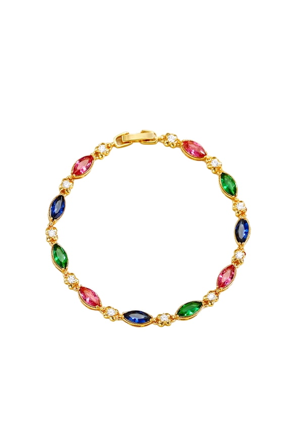 Fashion Imitation Ruby ​​Bracelet Gemstone Jewelry Gold Butterfly Bracelet Jewelry Gifts for Her Women Girls Adjustable Chain