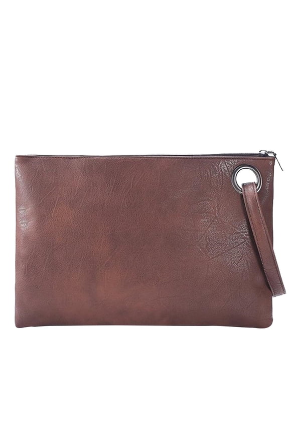 Fashion Solid Color Ladies Clutch Leather Ladies Envelope Bag Dinner Bag Leather Pouch Evening Handbags Envelope Purse
