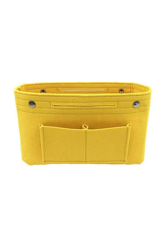 Felt Handbag Organizer Insert for Tote Bags - Adjustable Purse Divider with Zipper Compartment, Luxury Elegent Felt Cosmetic Bag, Idea Organizer for Travel, Work