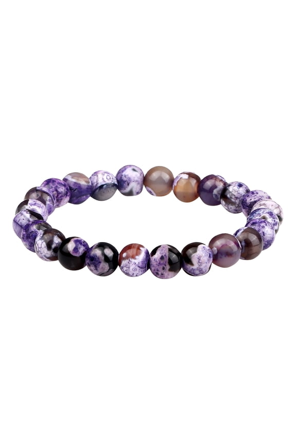 Fire Agate Fashion Bracelet Color Women'S Simple Geometric Fashion Bracelet Fire 8Mm Men'S Bracelet Yoga Jewelry