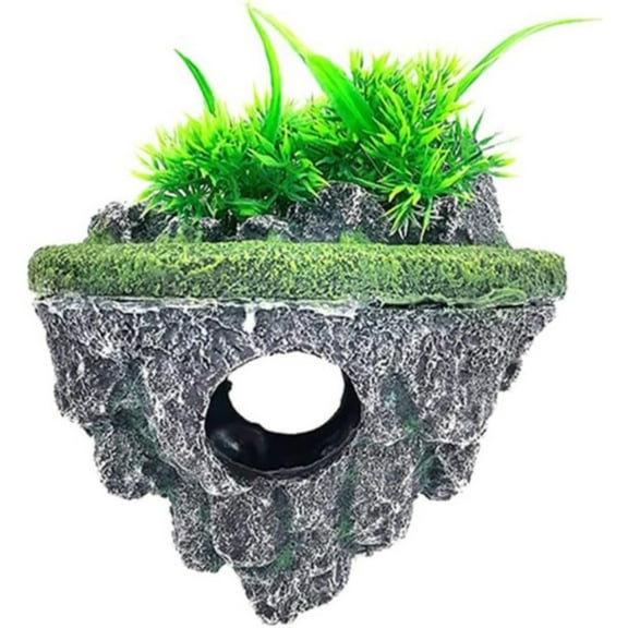 SUSHANG Fish Tank Landscaping Suspended Stone Tank Artificial Stone Decoration Aquarium Stone Ornament Creative Floating Stones Simulation Accessories for Terrarium Miniature Garden Marine Aquarium