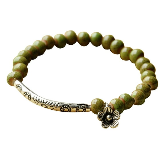 SUSHANG Flower Colored Metal Bracelet Bracelet Metal Multicolor Women Shape Stitching Beads Accessory