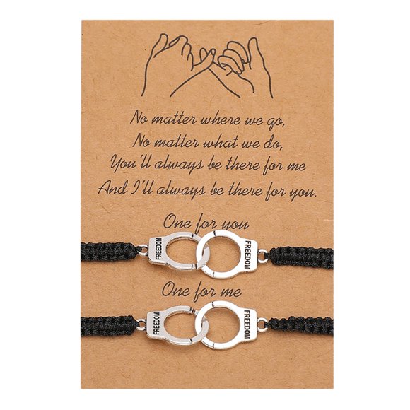 Friendship Bracelet Friendship Card Bracelets Creative Personality Alloy Woven Bracelets Friendship Gifts Couples Gifts Boys and Girls Christmas Gifts Halloween Gifts Graduation Gifts