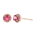 thumbnail image 1 of SUSHANG Gemstone Copper Silver Plated Earrings Fancy Rubys Copper Silver Plated Stud Earrings Women'S Earrings Set with Zircon Gold Plated Earrings, 1 of 7