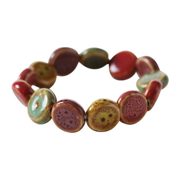 SUSHANG Glazed Ceramic Bead Bracelet Ethnic Bracelet Ceramicsexquisitebeachwomen