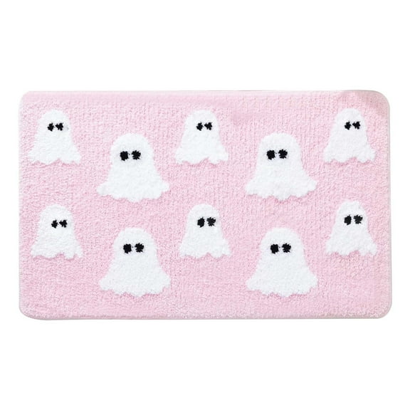 SUSHANG Halloween Ghost Carpet Halloween Bath Mat Cute Home Decor Bathroom Rugs for Bathroom Non Slip Shower Rug for Bathroom Bedroom Living Home