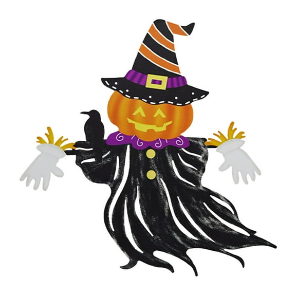 SUSHANG Halloween Metal Pumpkin Grim Reaper Wall Art Indoor Outdoor Decor - Spooky Silhouette Decoration for Garage Door Porch, Terrifying Holiday Seasonal Display