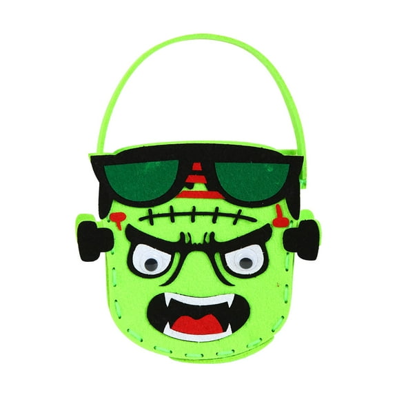 SUSHANG Halloween Pumpkin Tote Bag Halloween Non Woven Pumpkin Tote Bag Kindergarten Parent Child Activities Children'S Creative Hand Paste Material Bag*1Pcs