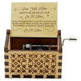 thumbnail image 1 of SUSHANG Hand Carved Romantic Phrases Wooden Hand-Cranked Music Box with Antique Design, Romantic Keepsake for Lovers, Husbands and Wives with Musical Mechanism, 1 of 9