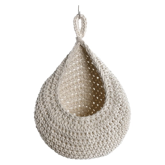 SUSHANG Hanging Fruit Baskets for Kitchen Wall Mounted Vegetable And Fruit Storage Basket Handmade Cotton Rope Nest Hanging Net Kitchen Wall Mounted Fruit Basket Fashionable And Practical Home