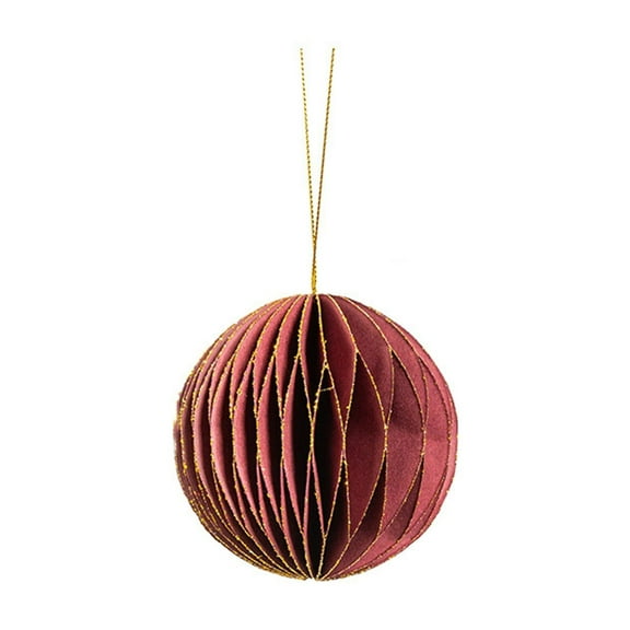 SUSHANG Hanging Honeycomb Paper Ornaments Christmas Tree Decorations Tissue Paper Decor Elegant Reusable Festive Honeycomb Design with Gold Edges Perfect for Holiday Celebrations Weddings Living Ro
