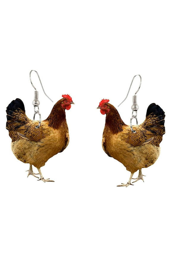 Hen Earrings A Pair Women'S Funny Chicken Earrings Fashion Animals for Party Outing