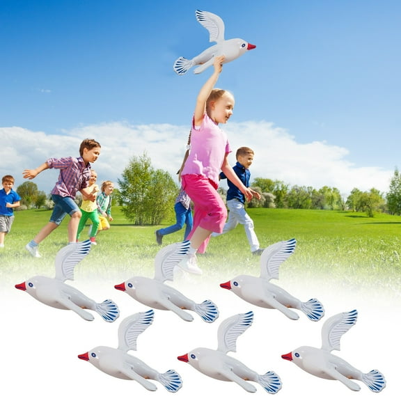 SUSHANG Inflatable Animal Seagull Decoration Blow Up Flying Bird Ornament Fun Pool Float for Beach Birthday Wedding Indoor Outdoor Parties Lightweight PVC Design Easy to Inflate Versatile Decor Whimsy