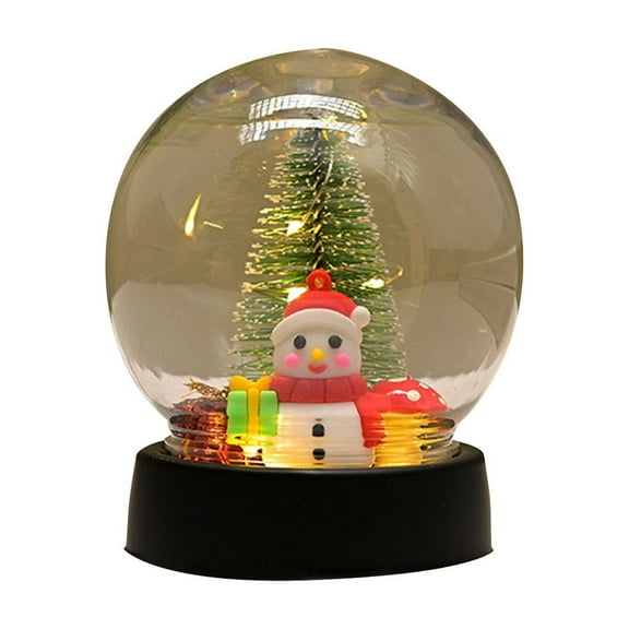 SUSHANG LED Illuminated Christmas Globe with Santa Scene | Battery-Operated Snow Globe for Tabletop & Mantel | Shatter-Resistant Holiday Decor with Festive Light Effects