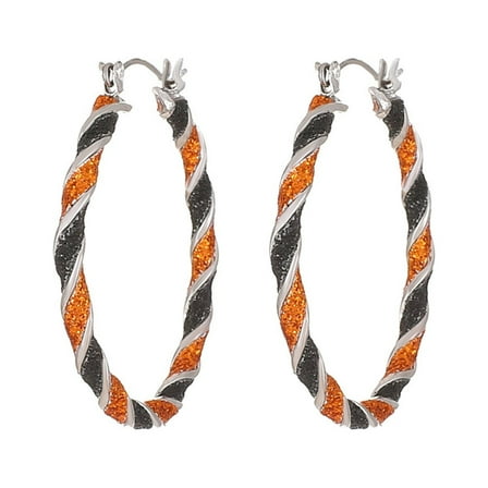SUSHANG Large Hoop Earrings Personality Big Circle Earrings Contrast Color Hoop Stud Earrings Halloween Earrings